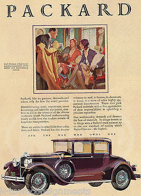 PACKARD AUTOMOBILE CARS ANTIQUE GRAPHIC ILLUSTRATED MAGAZINE ADVERTISEMENT PRINT - K-townConsignments