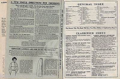 PERRY DAME CLOTHES NEW YORK ANTIQUE GRAPHIC ADVERTISING FASHION CATALOG 1914 - K-townConsignments