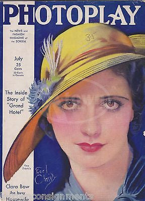GRETA GARBO MOVIE ACTRESSES & BATHING SUITS ANTIQUE PHOTOPLAY MAGAZINE JULY 1932 - K-townConsignments