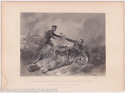 DEATH OF MAJOR RINGGOLD BATTLE OF PALO ALTO ANTIQUE GRAPHIC ENGRAVING PRINT - K-townConsignments