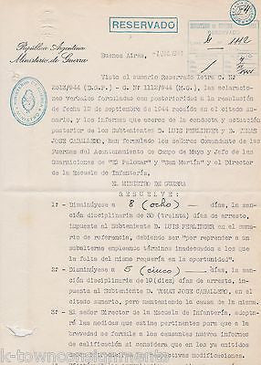 JUAN PERON ARGENTINA PRESIDENT MILITARY LEADER VINTAGE AUTOGRAPH SIGNED DOCUMENT - K-townConsignments