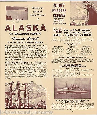 CANADIAN PACIFIC RAILWAYS CANADA VINTAGE CANADIAN VACATION SOUVENIR TRAVEL FLYER - K-townConsignments