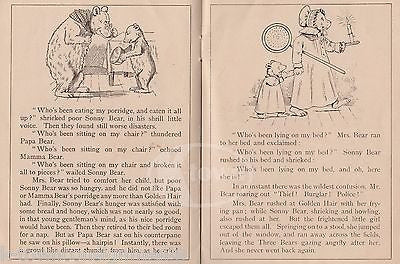 LITTLE GOLDEN HAIR GOLDILOCKS & THE THREE BEARS ANTIQUE ILLUSTRATED STORY BOOK - K-townConsignments