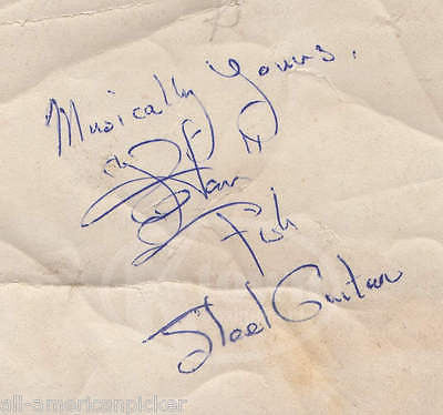 STAN FISH STEEL GUITAR MUSICIAN DAVE MILLER & MORE AUTOGRAPH SIGNED PROMO PHOTO - K-townConsignments
