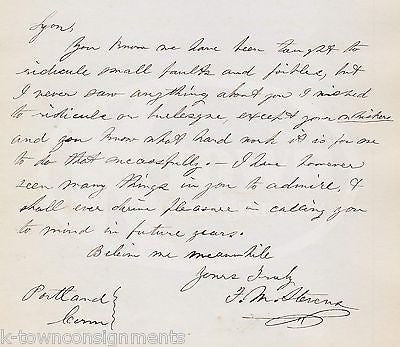 F. M. STEVENS PORTAND CT BETA THETA PI AUTOGRAPH SIGNED YALE COLLEGE LETTER 1851 - K-townConsignments