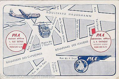 PAN AMERICAN AIRWAYS AMERICAN TO FRENCH CLOTHING SIZE CHART ADVERTISING FLYER - K-townConsignments