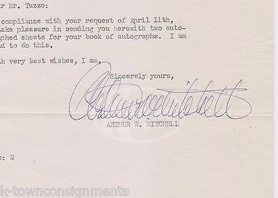 ARTHUR MITCHELL ILLINOIS WWII CONGRESSMAN ORIGINAL AUTOGRAPH SIGNED LETTERHEAD - K-townConsignments