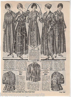 FANCY BATH ROBES EARYL WOMEN'S FASHION ANTIQUE GRAPHIC ADVERTISING CATALOG PRINT - K-townConsignments