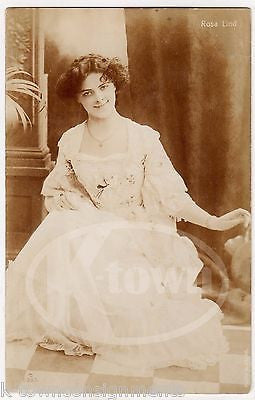 ROSA LIND FRENCH THEATRE STAGE ACTRESS ANTIQUE REAL PHOTO POSTCARD RPPC - K-townConsignments