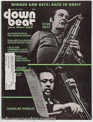 CHARLES MINGUS STAN GETZ & MORE VINTAGE GRAPHIC ADVERTISING DOWN BEAT MAGAZINE - K-townConsignments