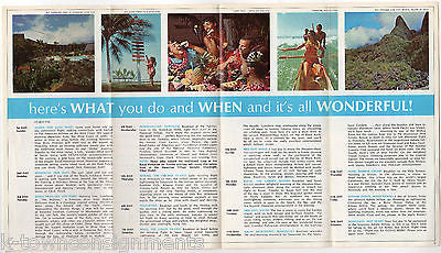 UNITED AIRLINES VINTAGE GRAPHIC ADVERTISING HAWAIIN FLIGHT PACKET & FLYERS - K-townConsignments
