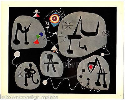 JOAN MIRO WOMAN LISTENING TO MUSIC VINTAGE SURREALIST ARTIST GRAPHIC ART PRINT - K-townConsignments