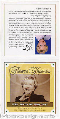 FLORENCE HENDERSON BRADY BUNCH TV & MOVIE ACTRESS VINTAGE AUTOGRAPH SIGNED CARD - K-townConsignments