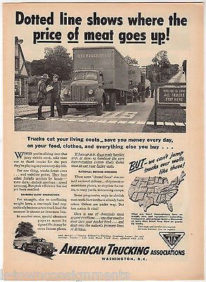 AMERICAN TRUCKING ASSOCIATION VINTAGE GRAPHIC MAGAZINE ADVERTISING PRINT 1941 - K-townConsignments