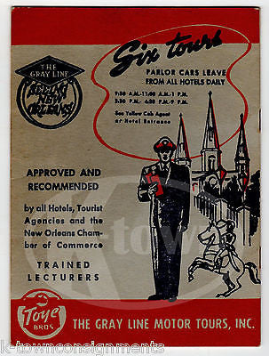 NEW ORLEANS CONDENSED HISTORY VINTAGE GRAY LINES SOUVENIR TRAVEL GUIDE BOOKLET - K-townConsignments