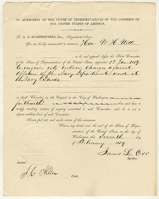 JAMES ORR CONFEDERATE CONGRESS CAROLINA GOVERNOR AUROGRAPH SIGNED SENATE LETTER - K-townConsignments
