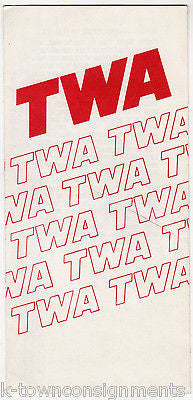 TWA AIRLINE AMSTERDAM NETHERLANDS VINTAGE GRAPHIC ADVERTISING FLIGHT TICKET STUB - K-townConsignments