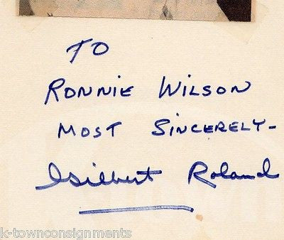 GILBERT ROLAND TV MOVIE & THEATRE STAGE ACTOR AUTOGRAPH SIGNED PLAYBILL PAGE - K-townConsignments