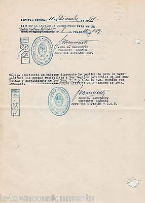 JUAN PERON ARGENTINA PRESIDENT MILITARY LEADER VINTAGE AUTOGRAPH SIGNED DOCUMENT - K-townConsignments