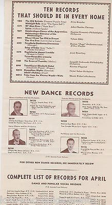 ALBERT SPALDING CLASSICAL MUSIC VINTAGE VICTOR RECORDS ADVERTISING FLYER 1939 - K-townConsignments