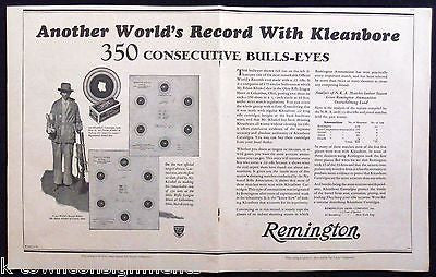 REMINGTON KLEANBORE BULLS-EYE CHAMPION ANTIQUE MAGAZINE ADVERTISING POSTER PRINT - K-townConsignments