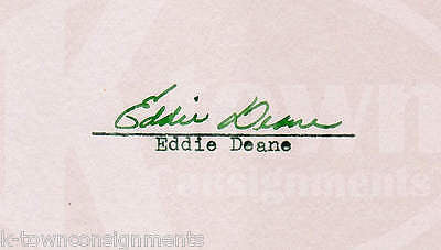 EDDIE DEAN LITTLE DOG CRIED JIMMY ROGERS SONGWRITER AUTOGRAPH SIGNED CONTRACT - K-townConsignments