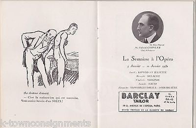 FAUST PARIS OPERA FRANCE ANTIQUE ART DECO ADVERTISING THEATRE PROGRAM 1931 - K-townConsignments