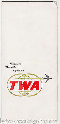 TWA AIRLINES VEGAS TO NEW YORK VINTAGE GRAPHIC ADVERTISING FLIGHT TICKET STUB - K-townConsignments