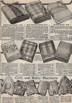 FINE COMPFORTER QUILTS & BABY BLANKETS ANTIQUE GRAPHIC ADVERTISING CATALOG PRINT - K-townConsignments