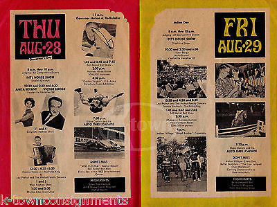 NEW YORK STATE FAIR SYRACUSE VICTOR BORGE FLIGHT JET PACK SCHEDULE PROGRAM 1969 - K-townConsignments