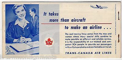 TRANS-CANADA AIRLINES FLIGHT 1957 VINTAGE GRAPHIC ADVERTISING FLIGHT TICKET STUB - K-townConsignments