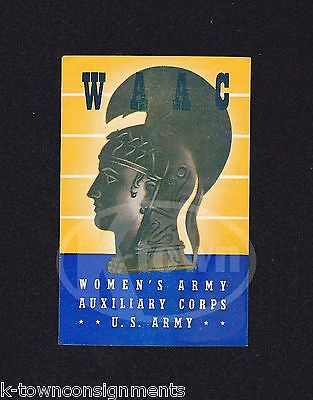 WAAC WOMEN'S AUXILIARY CORPS VINTAGE WWII US ARMY PATRIOTIC MINI POSTER - K-townConsignments
