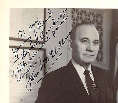 JOHN MCCLELLAN ARKANSAS SENATOR ORIGINAL AUTOGRAPH SIGNED POLITICAL PHOTO - K-townConsignments