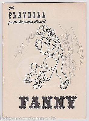FLORENCE HENDERSON NEJLA ATES ORIGINAL AUTOGRAPH SIGNED FANNY THEATRE PLAYBILL - K-townConsignments