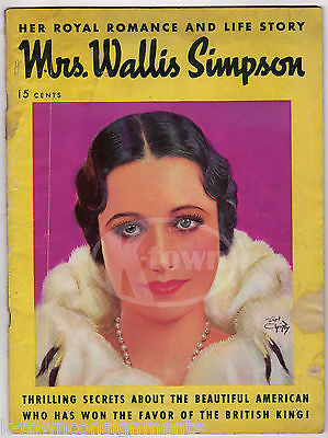 MRS WALLIS SIMPSON PRINCESS ELIZABETH OF ENGLAND VINTAGE PHOTO NEWS MAGAZINE - K-townConsignments