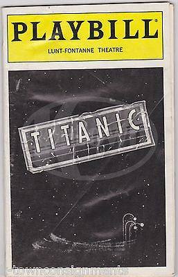 TITANIC CRUISE SHIP DISASTER VINTAGE LUNT-FONTANNE THEATRE SHOW PLAYBILL - K-townConsignments