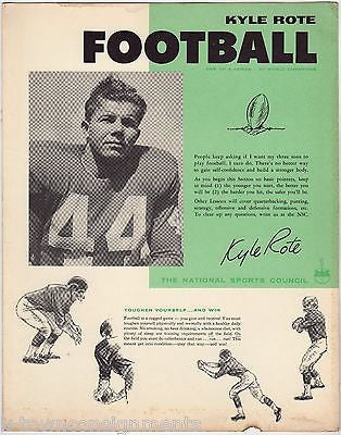 KYLE ROTE SMU COLLEGE & NY GIANTS FOOTBALL VINTAGE GRAPHIC SPORTS FITNESS POSTER - K-townConsignments