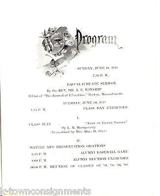 KEYSTONE STATE NORMAL SCHOOL KUTZTOWN UNIVERSITY PA OLD GRADUATION PROGRAM 1911 - K-townConsignments