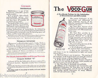 MOBILE OILS CORRECT LUBRICATION ANTIQUE GRAPHIC ADVERTISING AUTO SALES GUIDE - K-townConsignments
