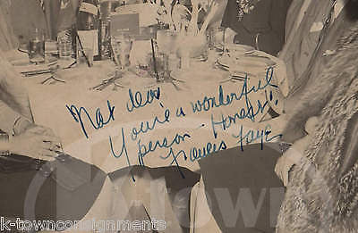 FRANCIS FAYE JEWISH CABARET SINGER VINTAGE AUTOGRAPH SIGNED GROUP PHOTOGRAPH - K-townConsignments