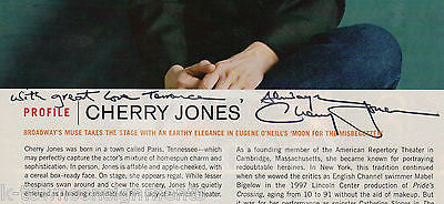 CHERRY JONES MOVIE & STAGE ACTRESS VINTAGE AUTOGRAPH SIGNED MAGAZINE PAGE - K-townConsignments