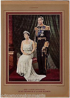 KING GEORGE & QUEEN ELIZABETH ENGLAND CORONATION VINTAGE PHOTO POSTER PRINT 1937 - K-townConsignments