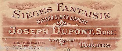 JOSEPH DUPONT FRENCH STONE MASON ANTIQUE GRAPHIC ADVERTISING SALES RECIEPT 1925 - K-townConsignments