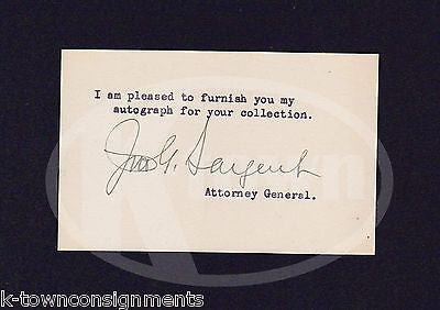 JOHN SARGENT US ATTORNEY GENERAL UNDER COOLIDGE ORIGINAL AUTOGRAPH SIGNATURE - K-townConsignments