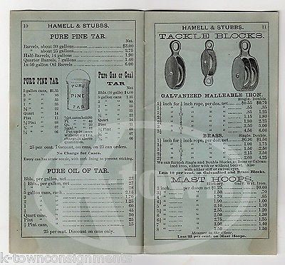 HAMELL & STUBBS YACHT BOATING TACKLE PHILADELPHIA GRAPHIC ADVERTISING CATALOG - K-townConsignments
