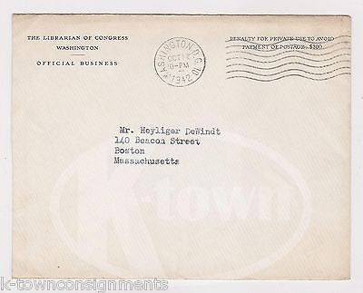 ARCHIBALD MACLEISH PULITZER PRIZE POET AUTOGRAPHED LIBRARY OF CONGRESS LETTER - K-townConsignments