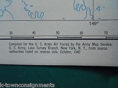 WILLIS ISLET BARRIER REEF CORAL SEA WWII RESTRICTED AERONAUTICAL FLIGHT CHART - K-townConsignments