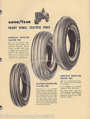 GOODYEAR TIRES FOR FARM TRACTORS & IMPLEMENTS VINTAGE GRAPHIC SALES CATALOG 1950 - K-townConsignments