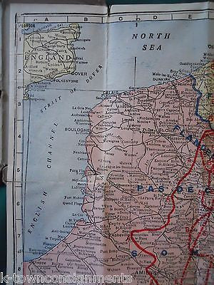 KENYON'S WESTERN BATTLE FRONT OF EUROPE VINTAGE WWII KEYSTONE FOLD-OUT MAP - K-townConsignments