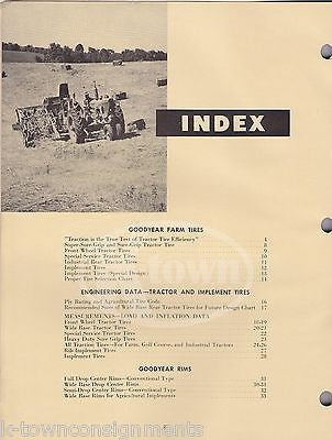 GOODYEAR TIRES FOR FARM TRACTORS & IMPLEMENTS VINTAGE GRAPHIC SALES CATALOG 1950 - K-townConsignments